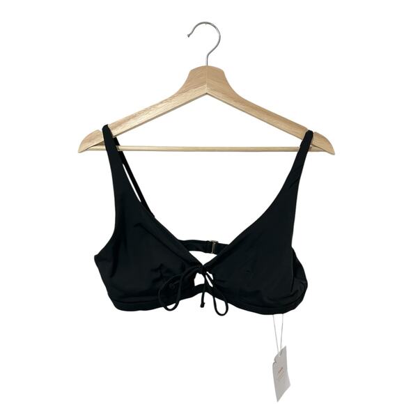 Andie Swim  The Crete Bikini Top in Black M NWT - Picture 3 of 5